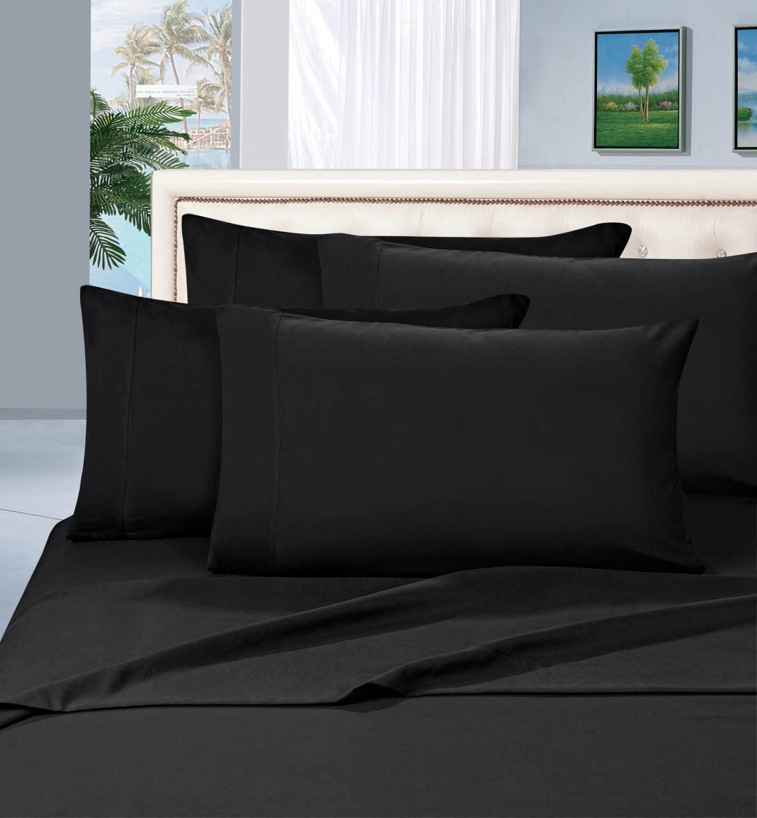Luxury 1500 Thread Count Egyptian Quality Silky Soft Wrinkle Resistant 6pcs Bed Sheet Set - Any Linen