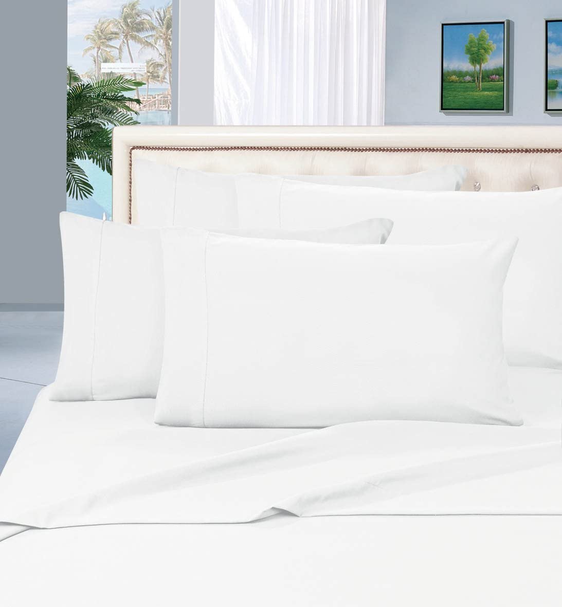 Luxury 1500 Thread Count Egyptian Quality Silky Soft Wrinkle Resistant 6pcs Bed Sheet Set - Any Linen