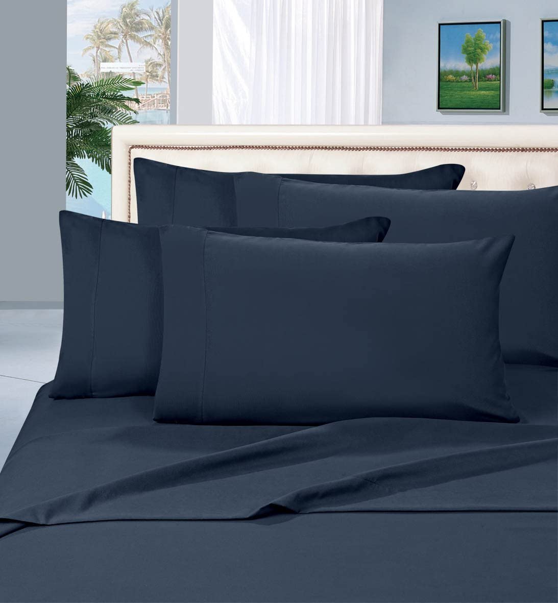 Luxury 1500 Thread Count Egyptian Quality Silky Soft Wrinkle Resistant 6pcs Bed Sheet Set - Any Linen