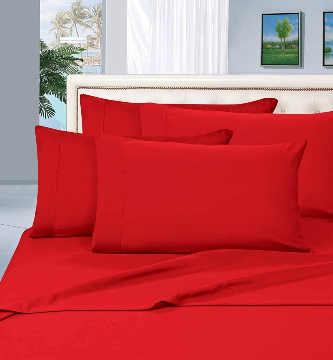 Luxury 1500 Thread Count Egyptian Quality Silky Soft Wrinkle Resistant 6pcs Bed Sheet Set - Any Linen