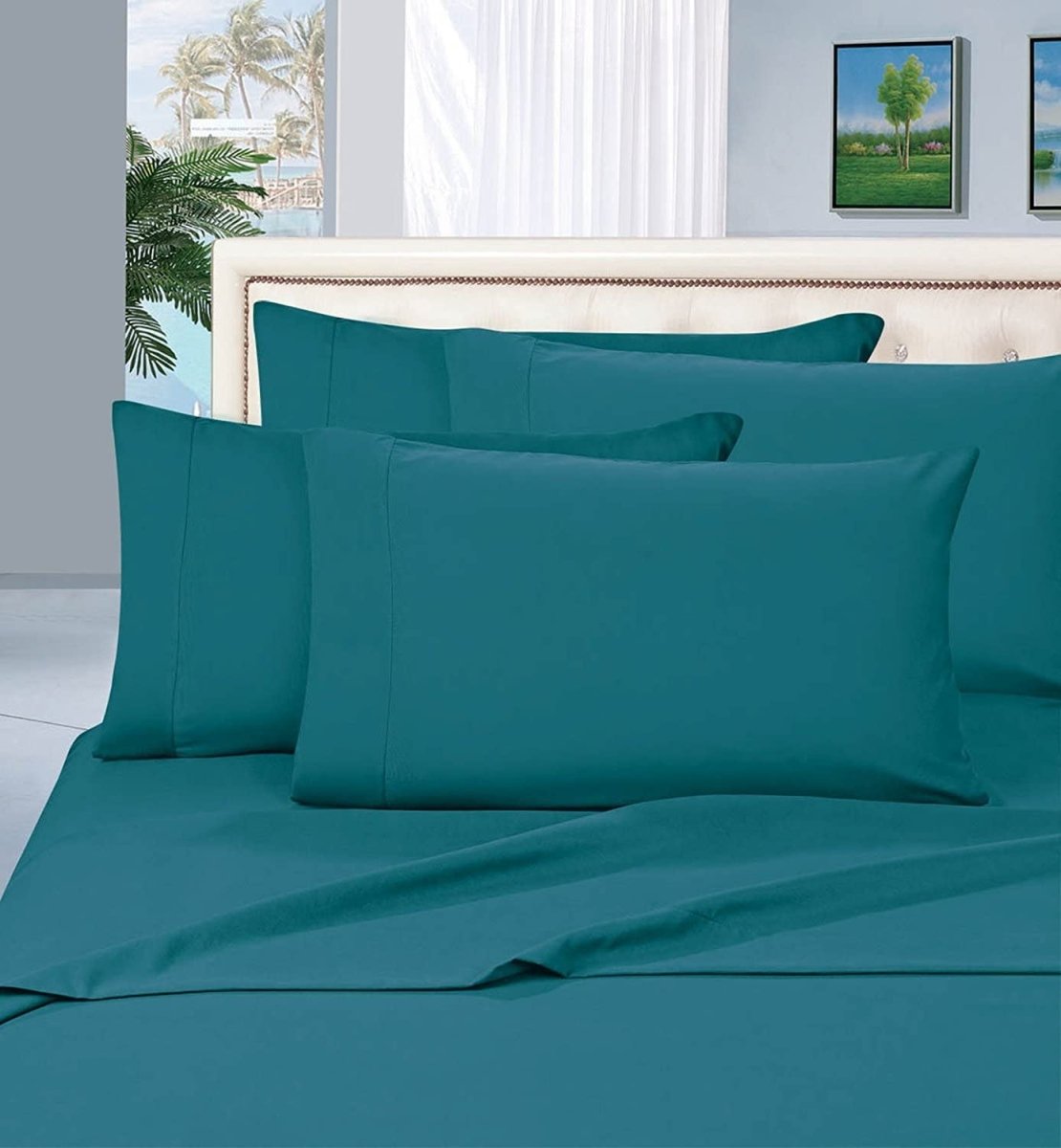 Luxury 1500 Thread Count Egyptian Quality Silky Soft Wrinkle Resistant 6pcs Bed Sheet Set - Any Linen