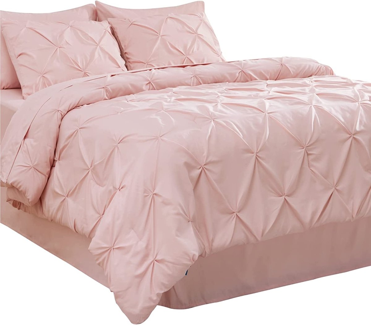 Luxury Duvet Cover Pinch Pleat Brief Bedding 7 - Pieces Set - Any Linen
