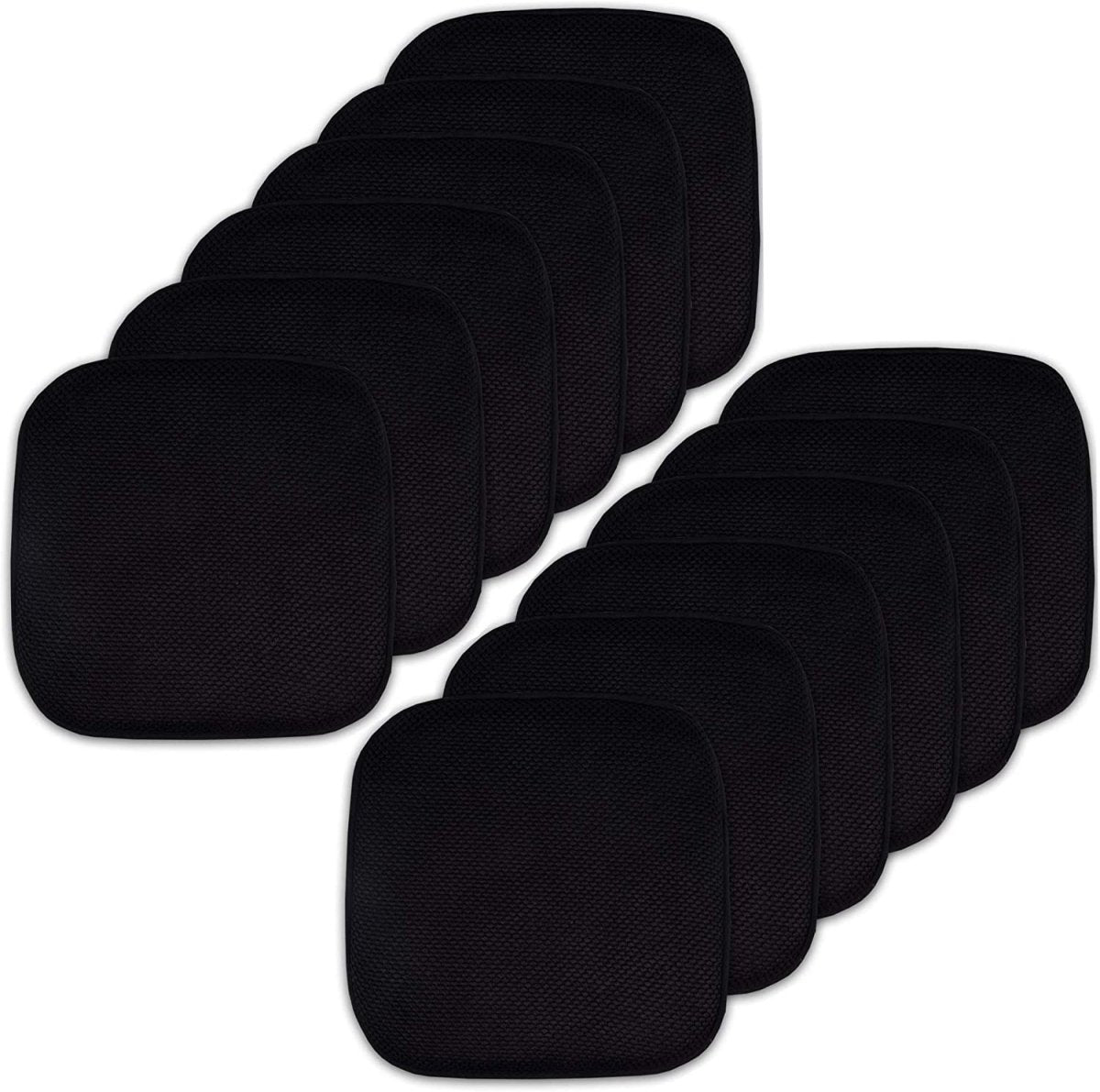 Memory Foam Chair Cushion Rounded Square 16" x 16" Seat Cover - Any Linen