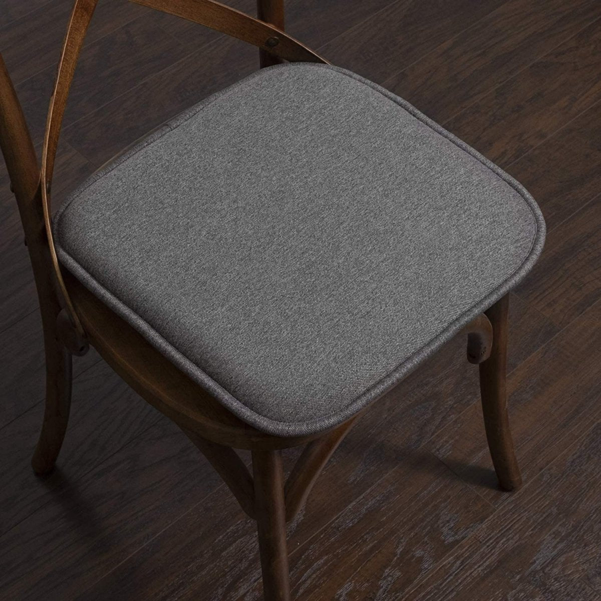Memory Foam Chair Cushion Rounded Square 16" x 16" Seat Cover - Any Linen