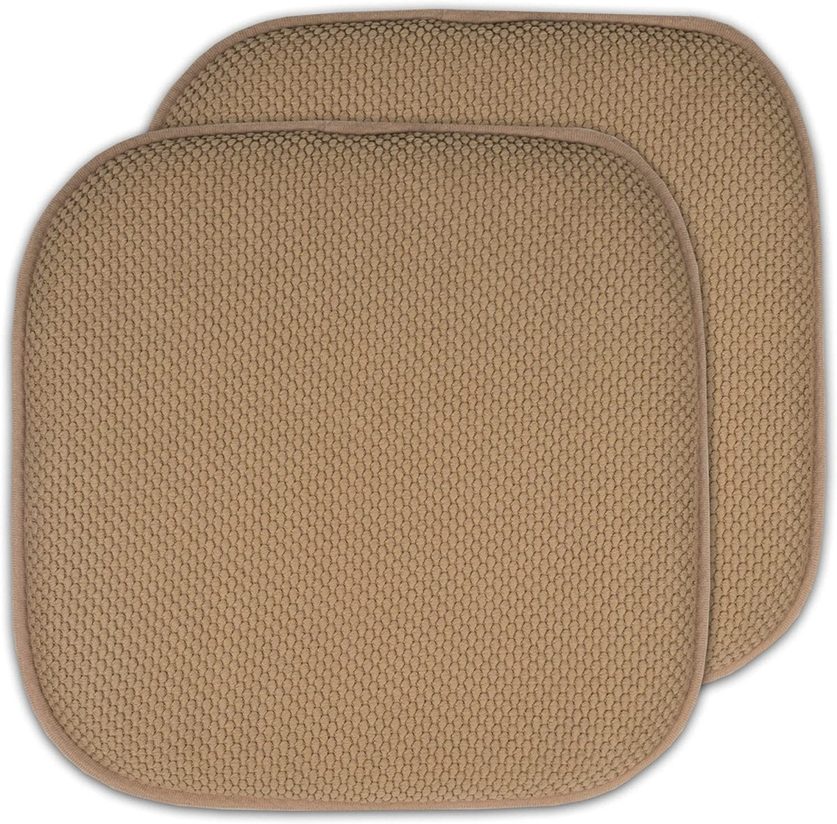 Memory Foam Chair Cushion Rounded Square 16" x 16" Seat Cover - Any Linen