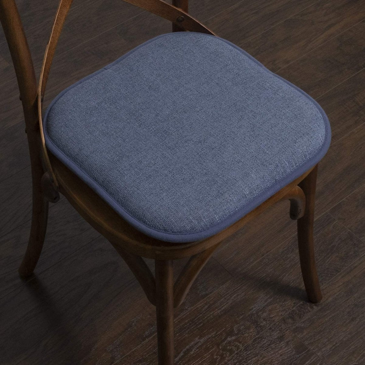 Memory Foam Chair Cushion Rounded Square 16" x 16" Seat Cover - Any Linen