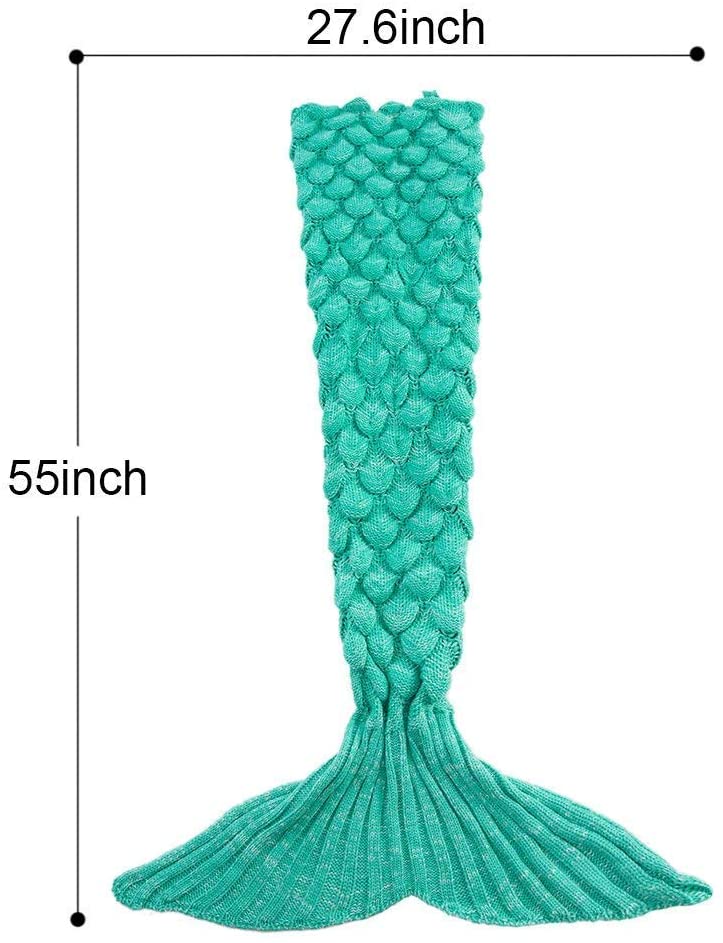 Mermaid Tail Blanket Hand Crochet Snuggle All Seasons Sleeping Bag Blanket - Any Linen