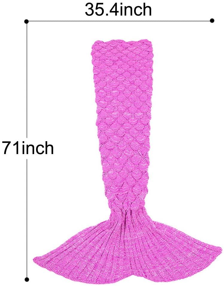 Mermaid Tail Blanket Hand Crochet Snuggle All Seasons Sleeping Bag Blanket - Any Linen