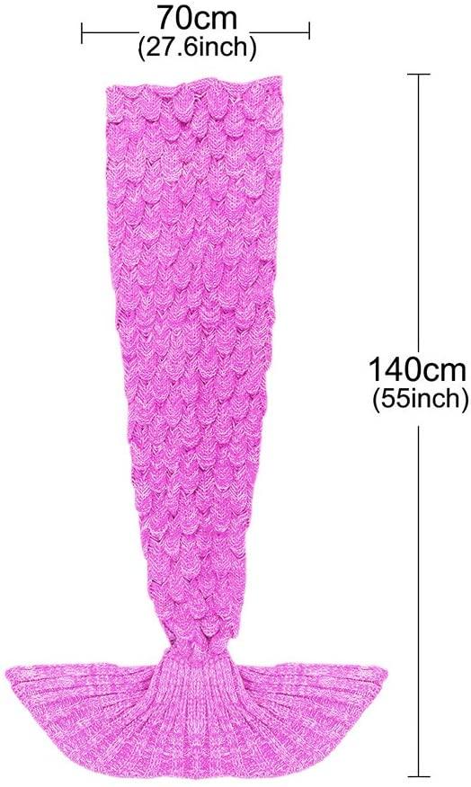 Mermaid Tail Blanket Hand Crochet Snuggle All Seasons Sleeping Bag Blanket - Any Linen