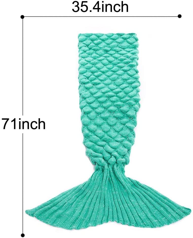 Mermaid Tail Blanket Hand Crochet Snuggle All Seasons Sleeping Bag Blanket - Any Linen