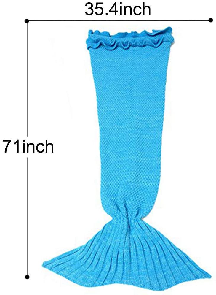Mermaid Tail Blanket Hand Crochet Snuggle All Seasons Sleeping Bag Blanket - Any Linen