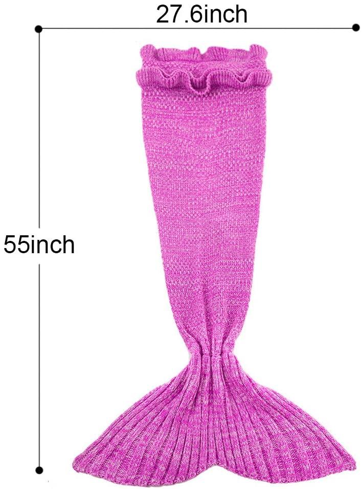Mermaid Tail Blanket Hand Crochet Snuggle All Seasons Sleeping Bag Blanket - Any Linen