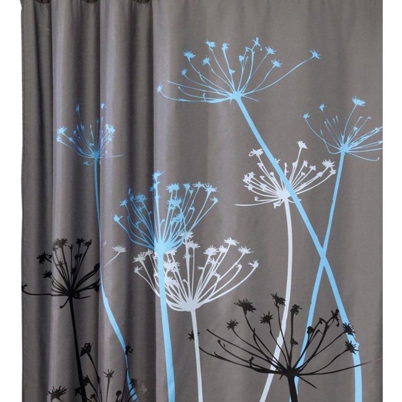 Modern PEVA Multi Color Dandelion Pattern Waterproof Polyester Shower Curtain - Any Linen