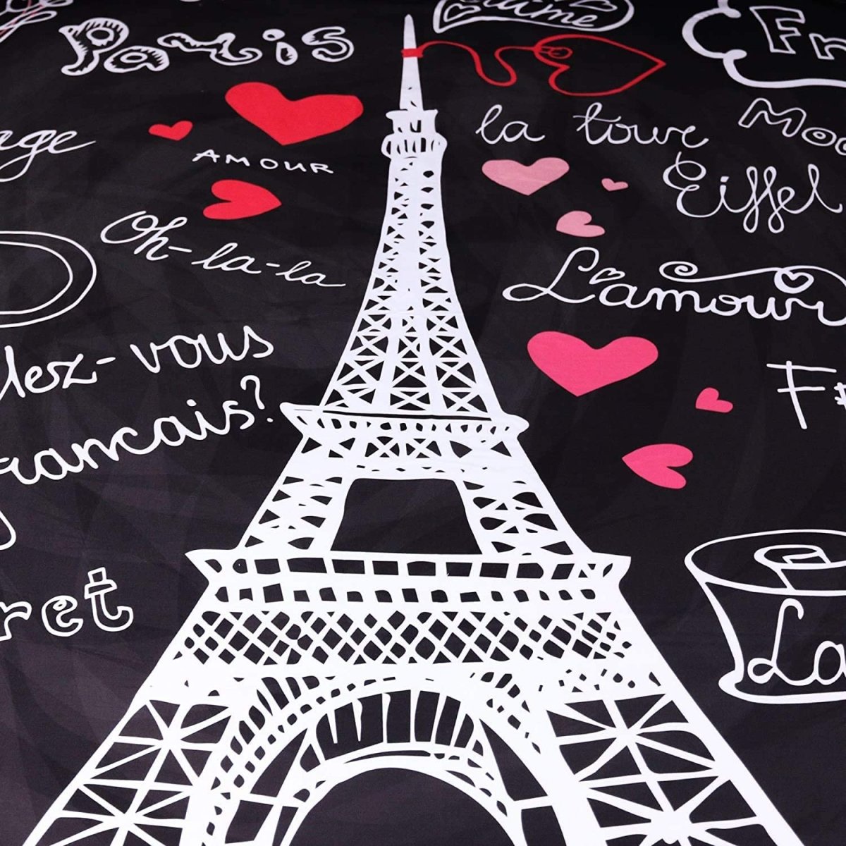 Paris Theme Bedding Comforter Cover 3 Pieces Duvet Cover Set - Any Linen
