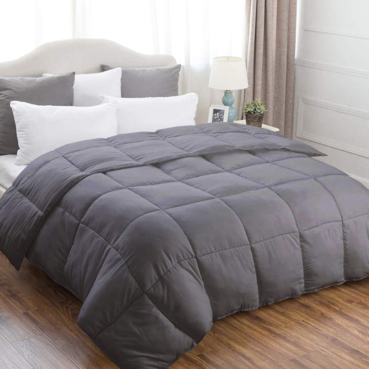 Premium Quality Heavy Quilted Stand Alone Comforter Corner Tabs Hypoallergenic - Any Linen
