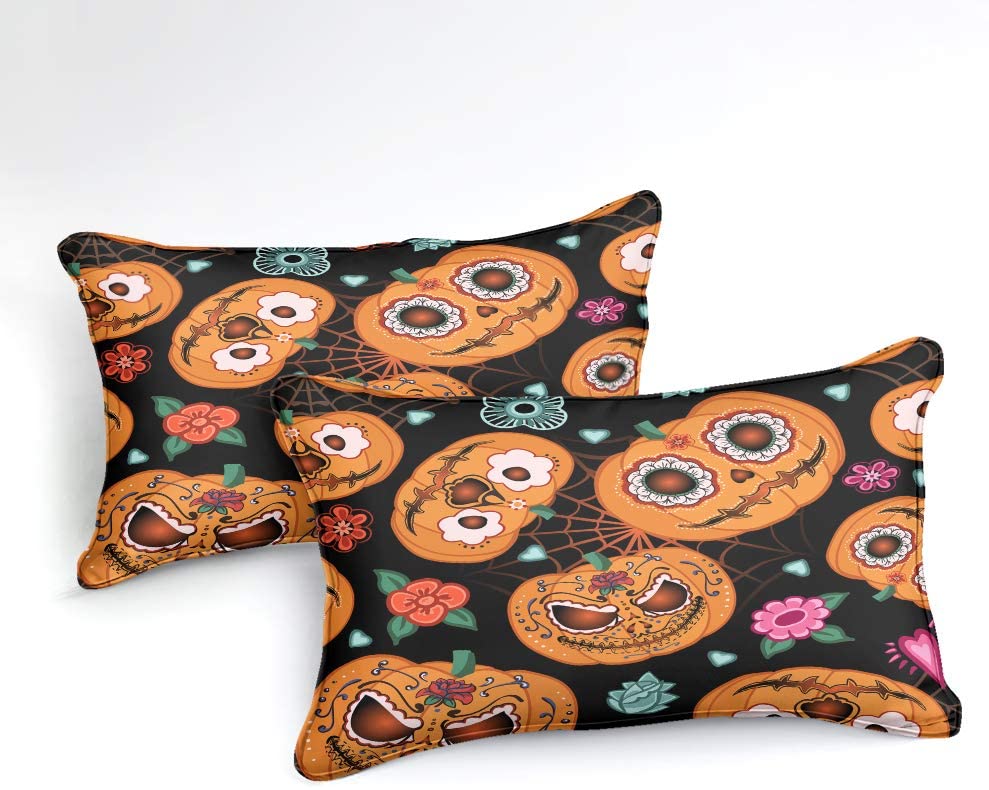 Pumpkin Cartoon Halloween Duvet Cover Set - Any Linen