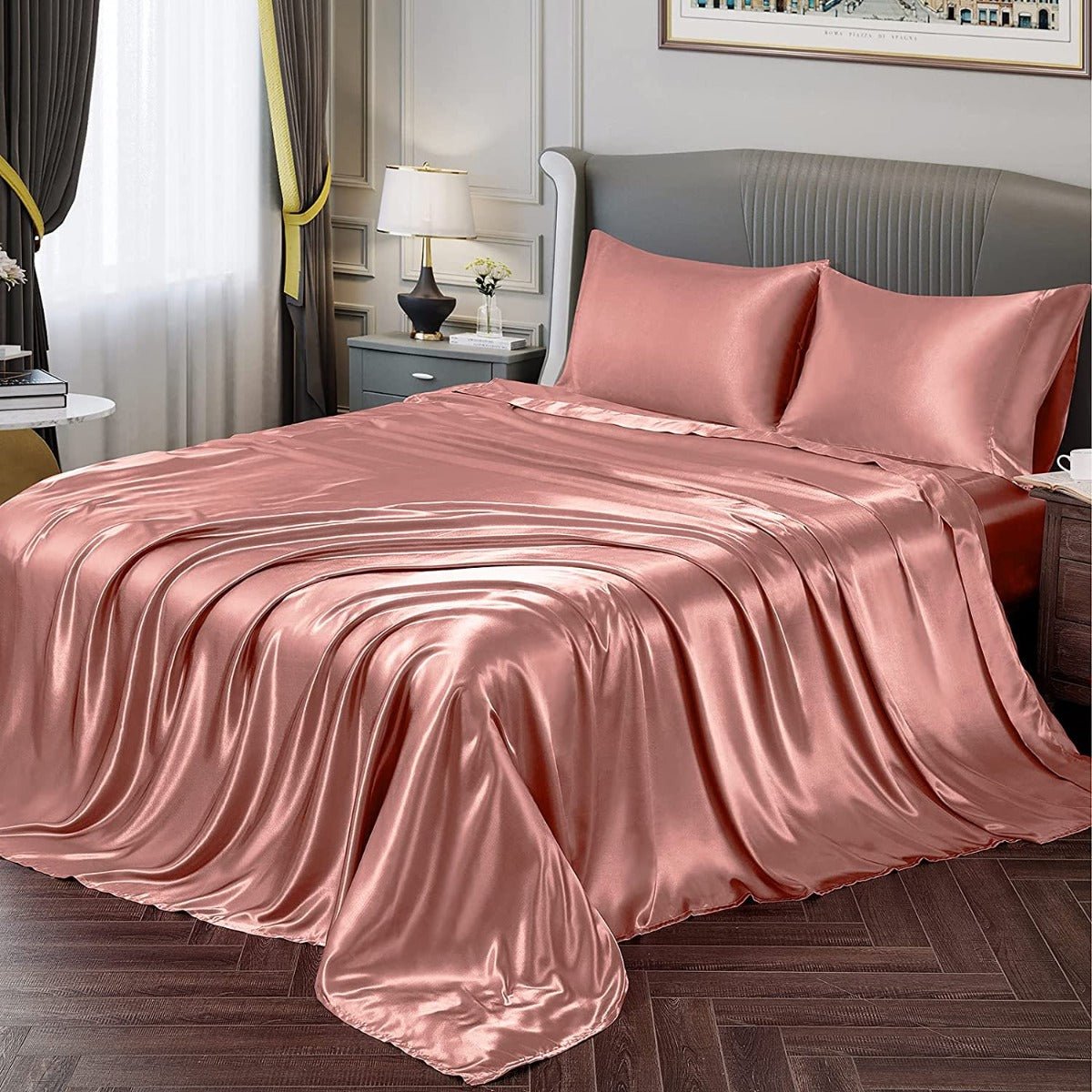 Satin Sheets – Luxuriously Soft, Silky Bedding with Deep Pockets - Any Linen