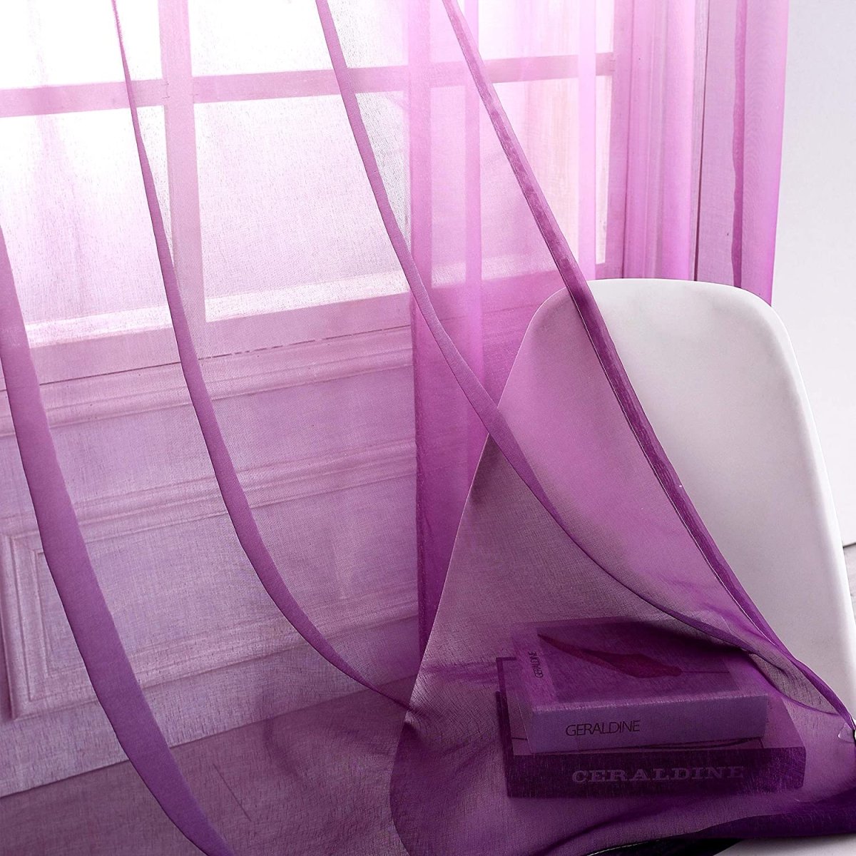 Semi Sheer Soft Linen Curtains Voile Grommet Set of 2 - Any Linen