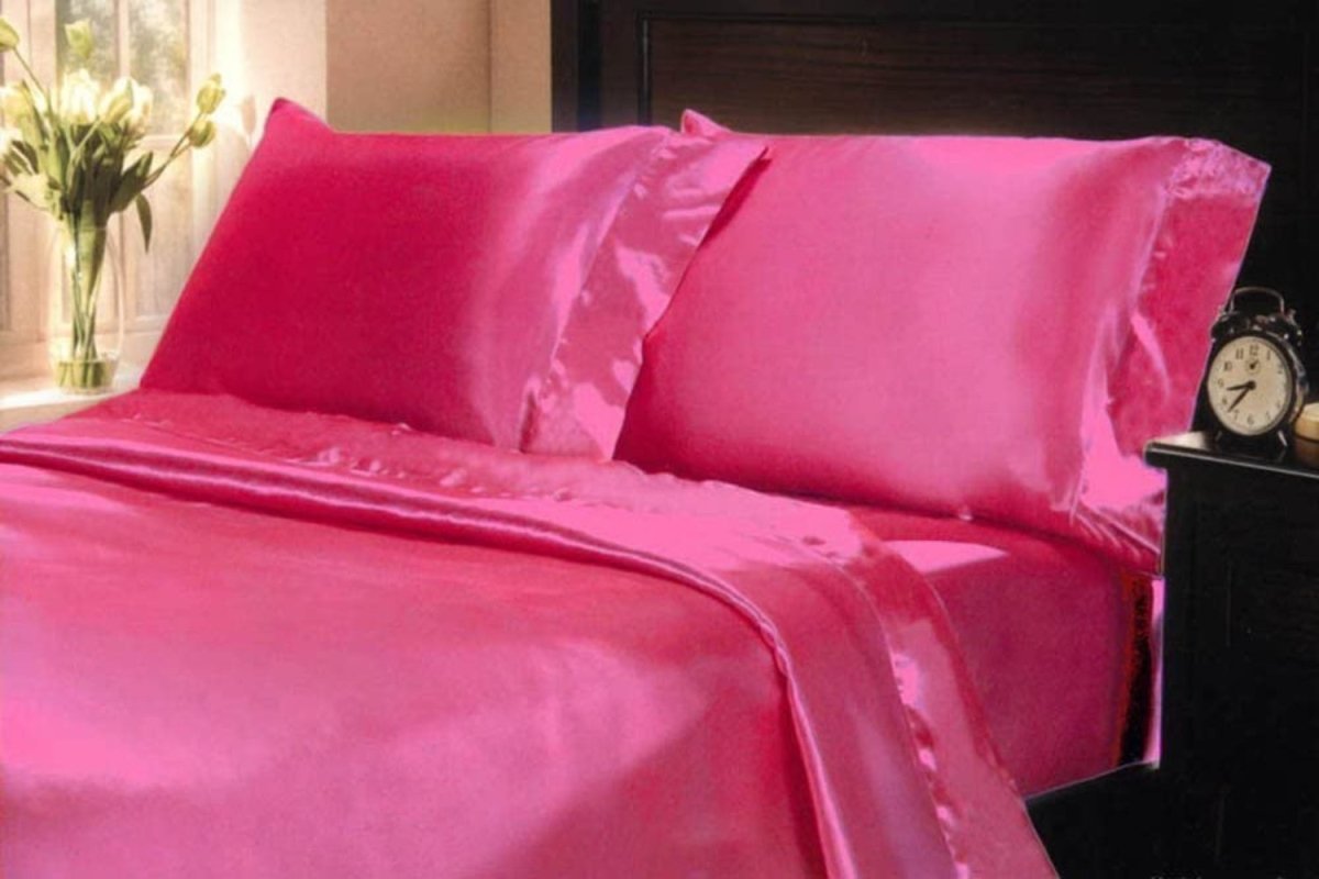 Soft Silky Satin Solid Color Deep Pocket Sheet Set - Any Linen