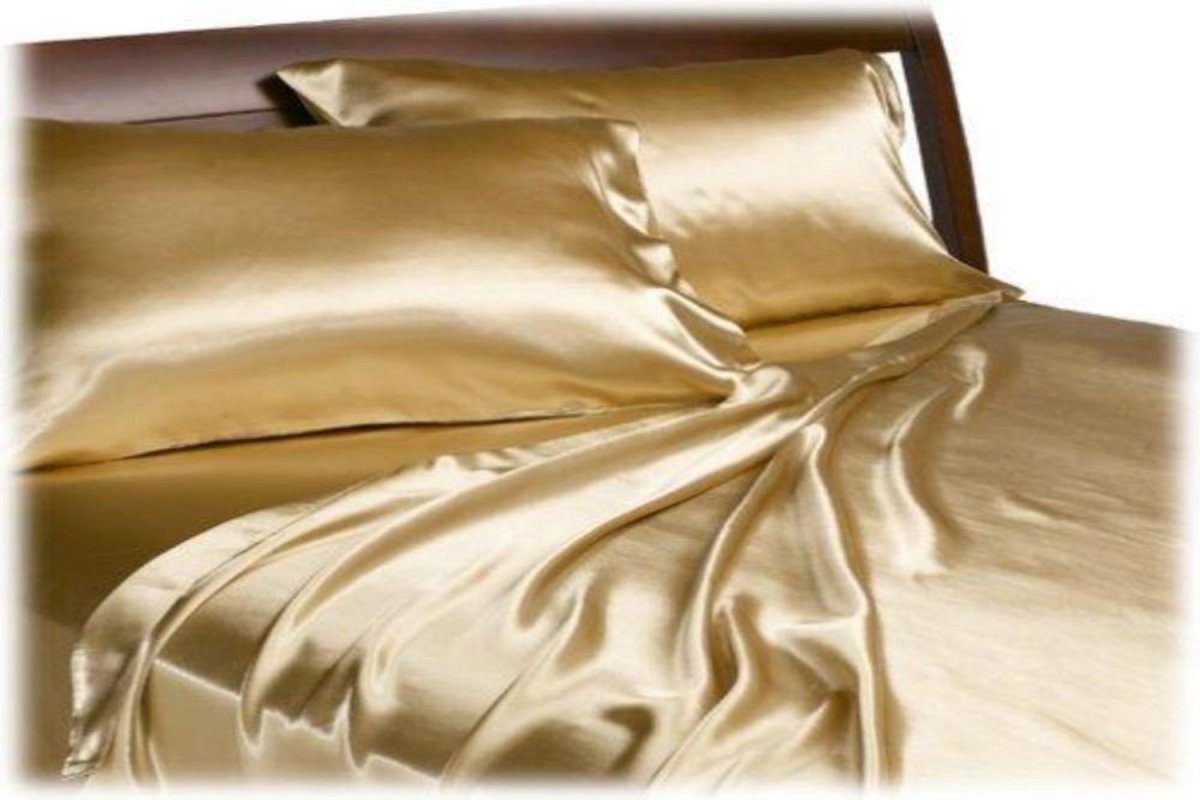 Soft Silky Satin Solid Color Deep Pocket Sheet Set - Any Linen