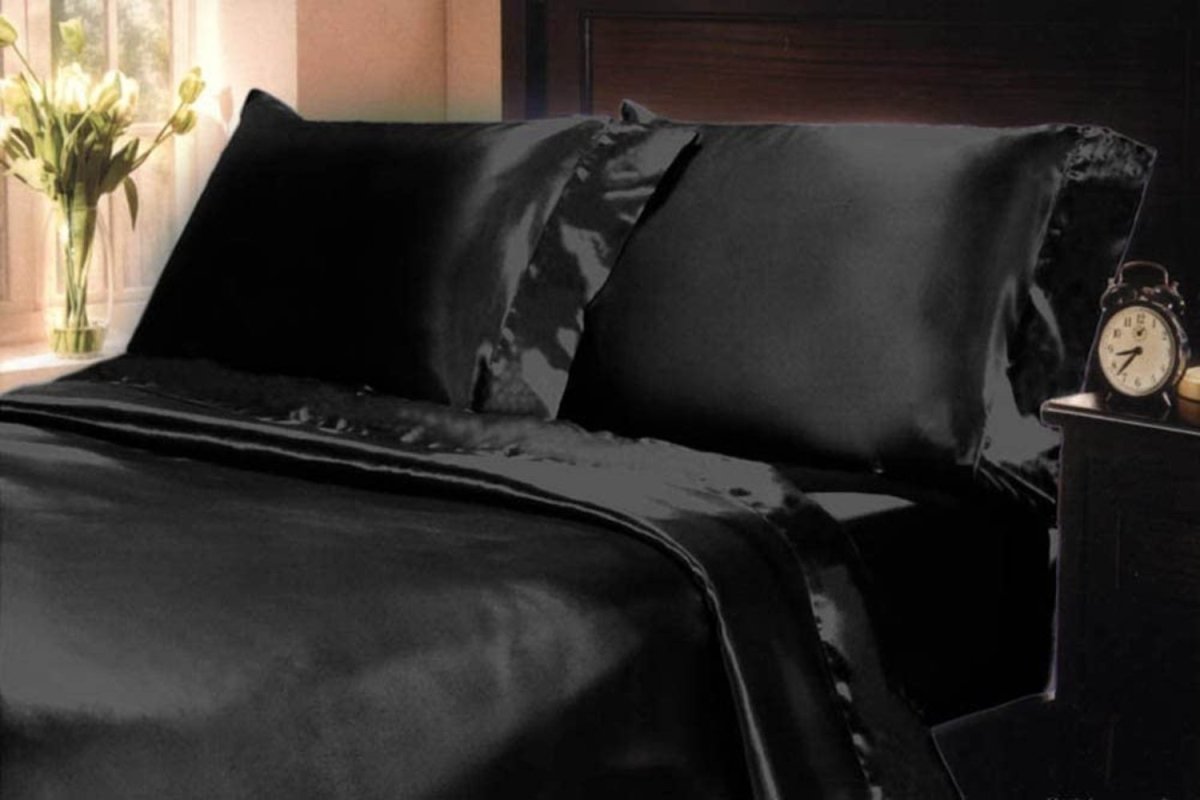 Soft Silky Satin Solid Color Deep Pocket Sheet Set - Any Linen