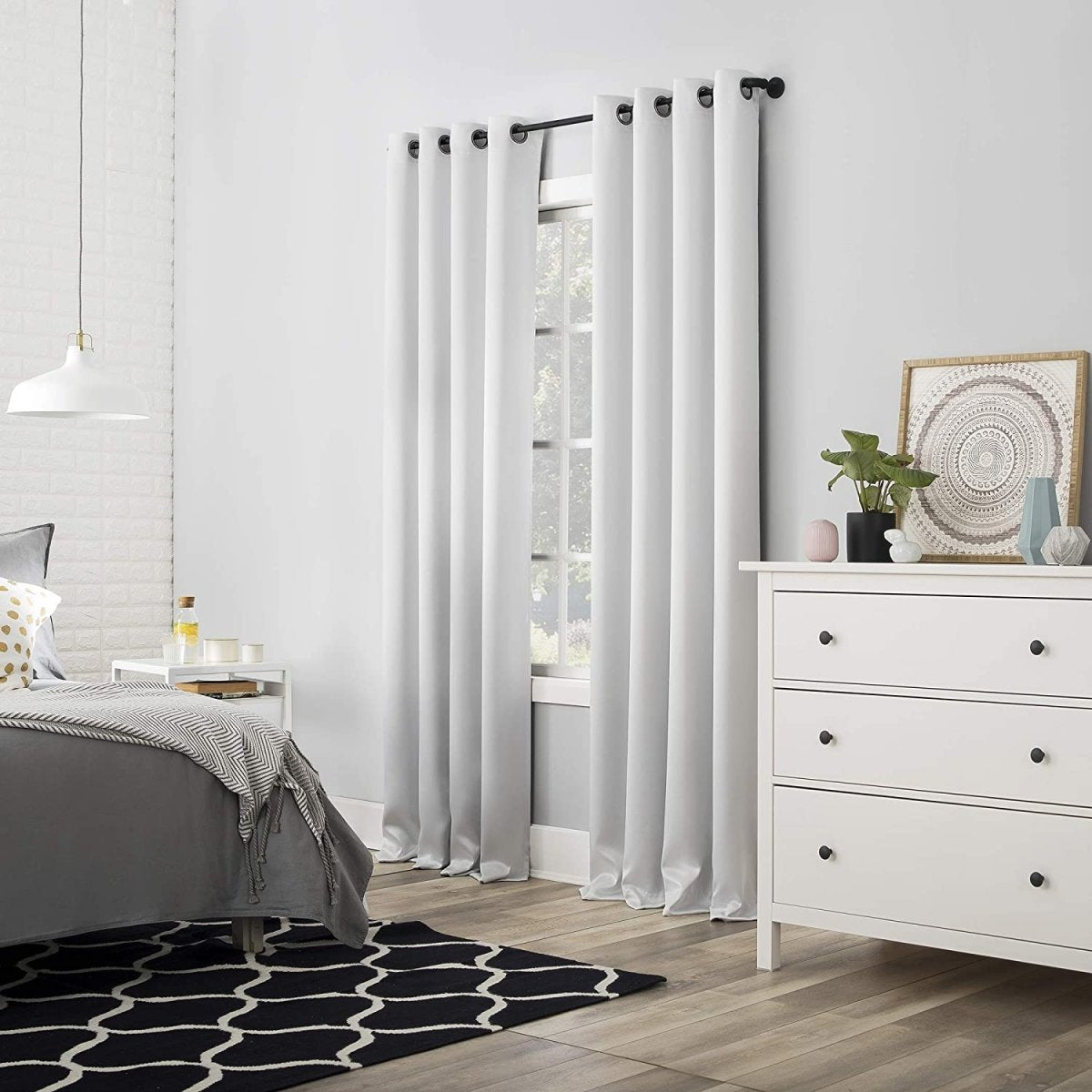 Sun Zero Blackout Grommet Curtain - Any Linen