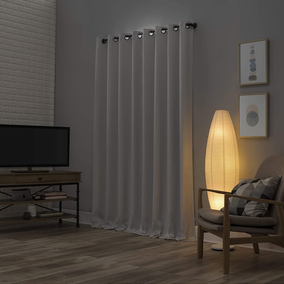 Sun Zero Blackout Grommet Curtain - Any Linen