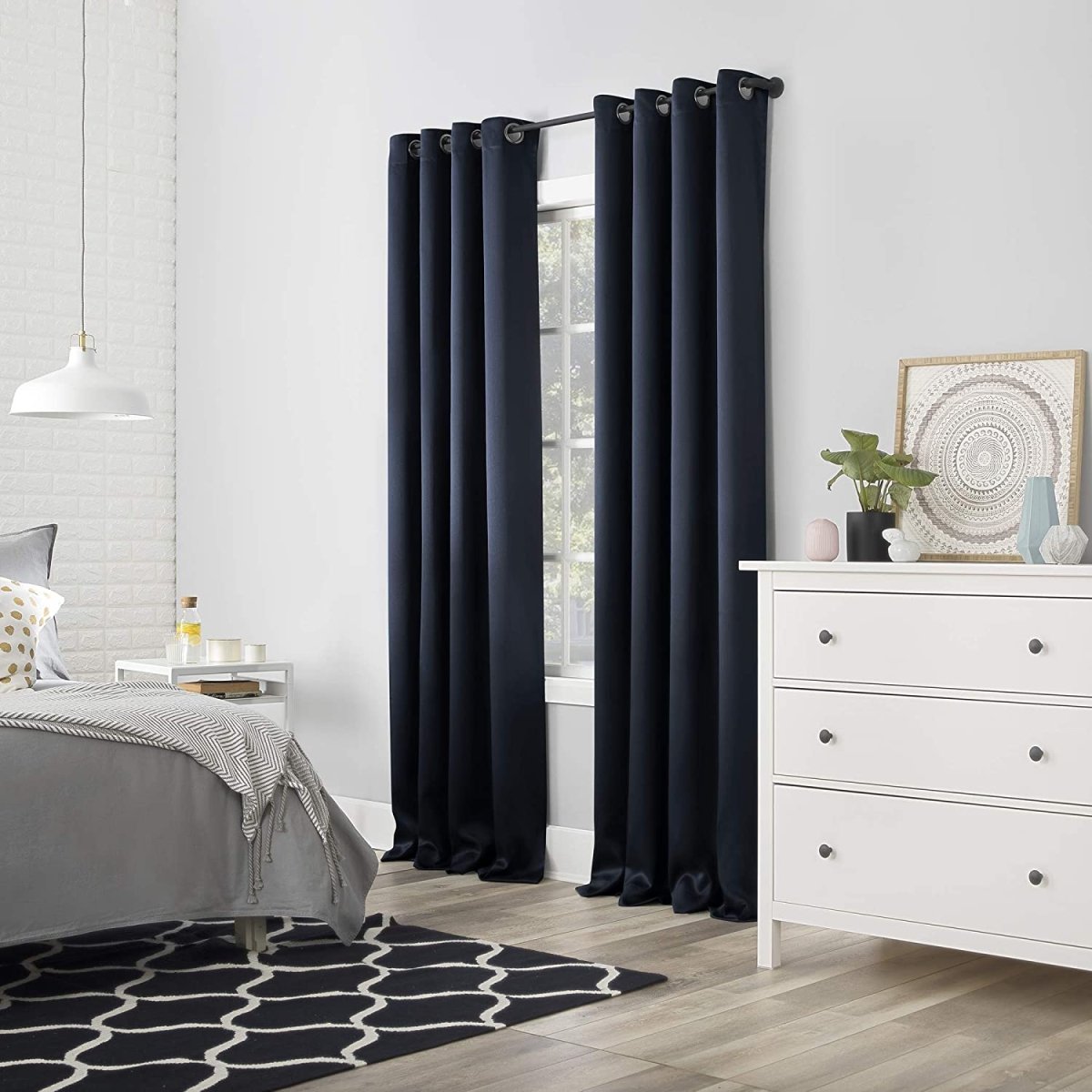 Sun Zero Blackout Grommet Curtain - Any Linen