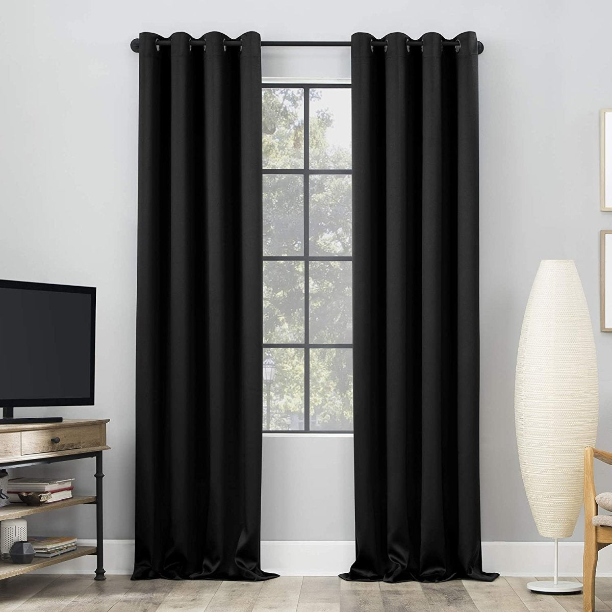 Sun Zero Blackout Grommet Curtain - Any Linen