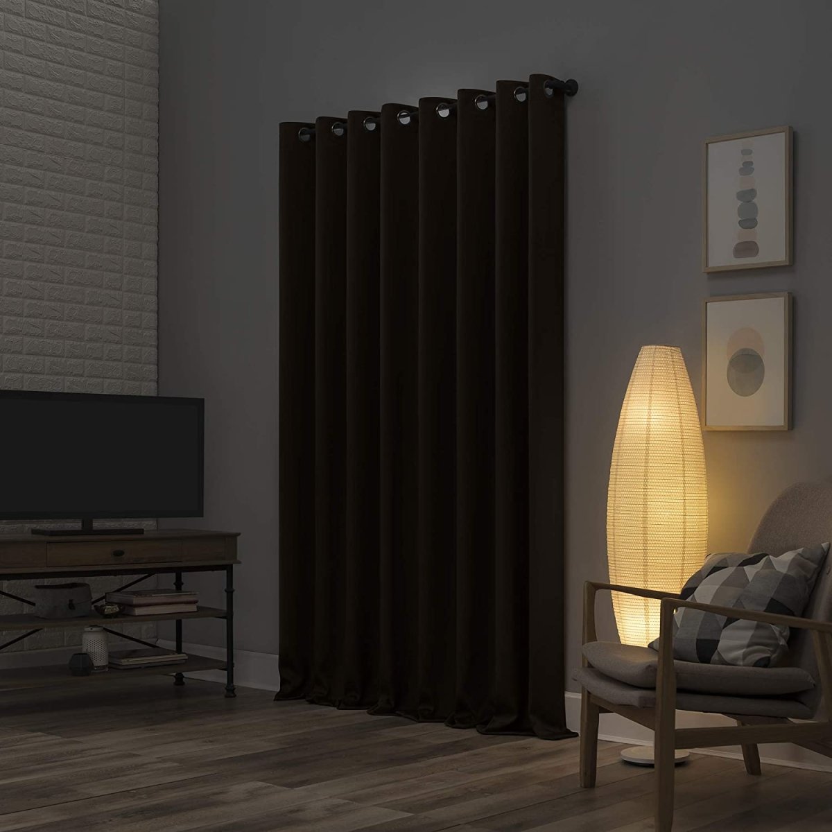 Sun Zero Blackout Grommet Curtain - Any Linen