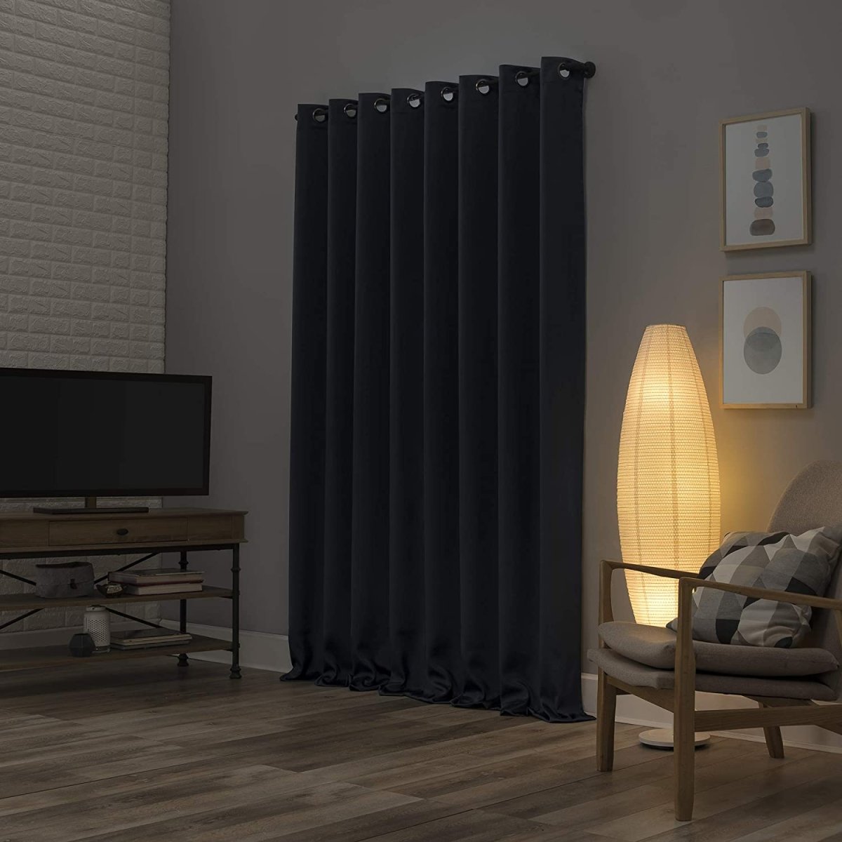Sun Zero Blackout Grommet Curtain - Any Linen