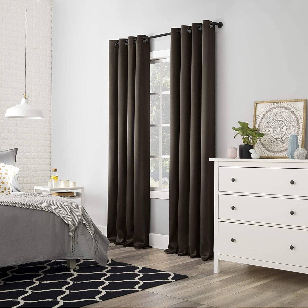 Sun Zero Blackout Grommet Curtain - Any Linen