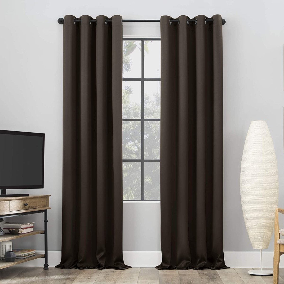 Sun Zero Blackout Grommet Curtain - Any Linen