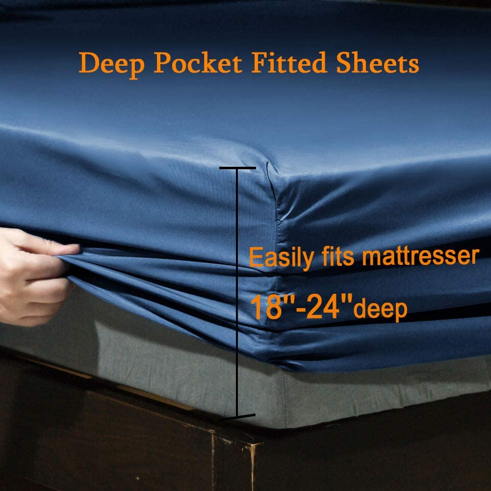 Super Soft Premium 1800 Thread Count Hypoallergenic Egyptian Sheets 6 pcs Set - Any Linen