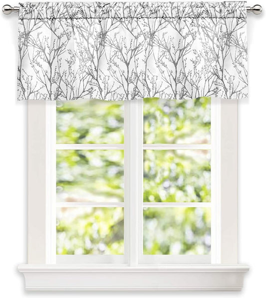 Tree Branch Abstract Lined Thermal Insulated Window Curtain Pack of 2 - Any Linen