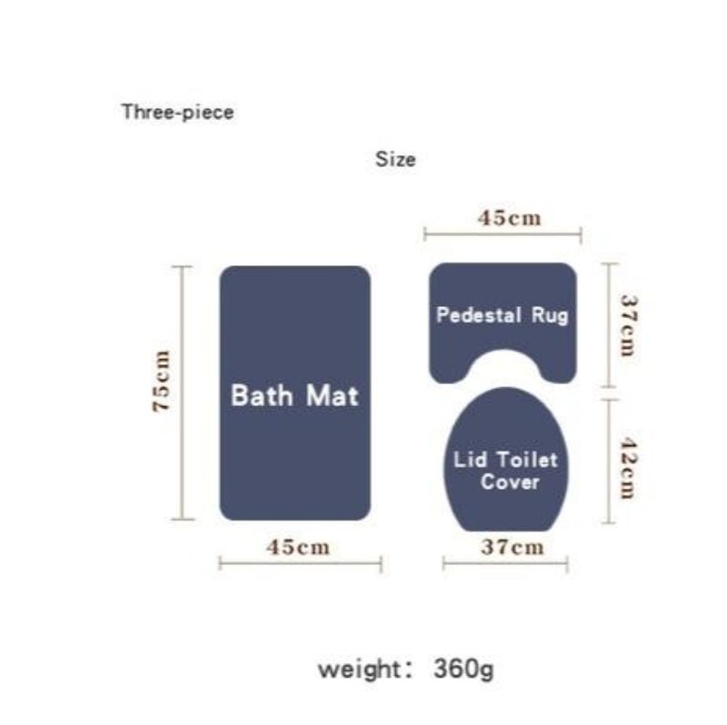 Waterproof 3D Digital Bird Printing Shower Curtain Toilet Cover Bath Mat Non Slip Rug Set - Any Linen