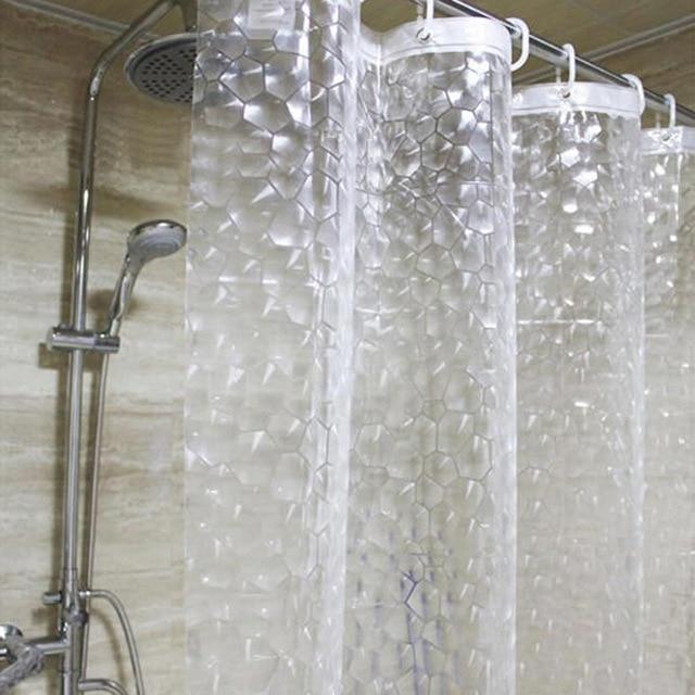 Waterproof 3D Shower Curtain With 12 Hooks - Any Linen