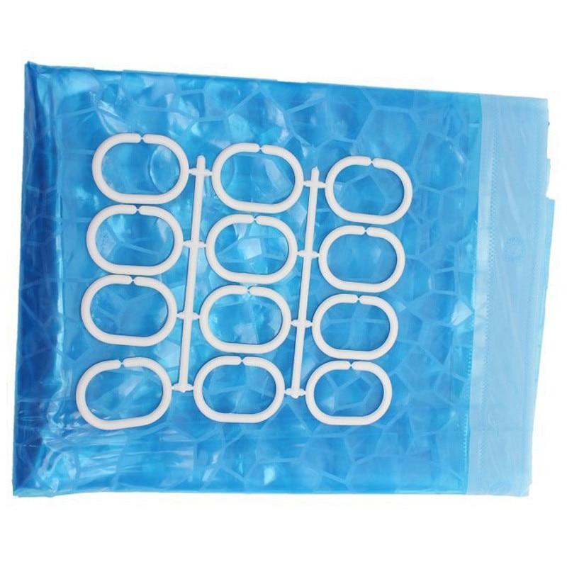 Waterproof 3D Shower Curtain With 12 Hooks - Any Linen