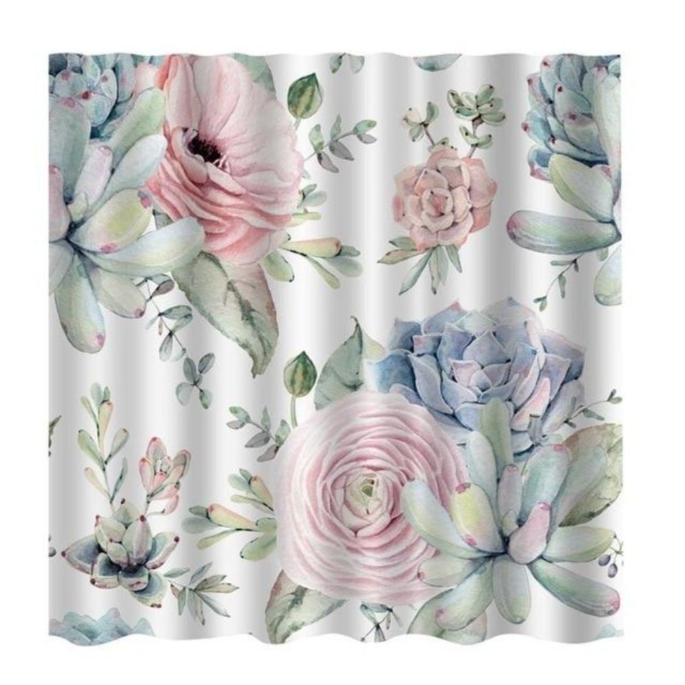 Waterproof Polyester 3D Bamboo Shower Curtain - Any Linen