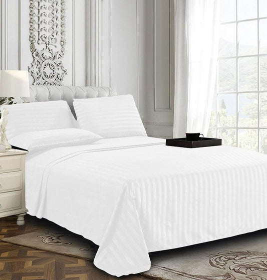 1500 Thread Count Egyptian Quality Luxurious Wrinkle Resistant Damask Stripe 6 pcs Bed Sheet Set - Any Linen