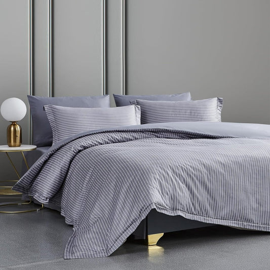 400TC Long Staple Cotton Sateen Weave Percale 3 Pcs Comforter Cover Set - Any Linen