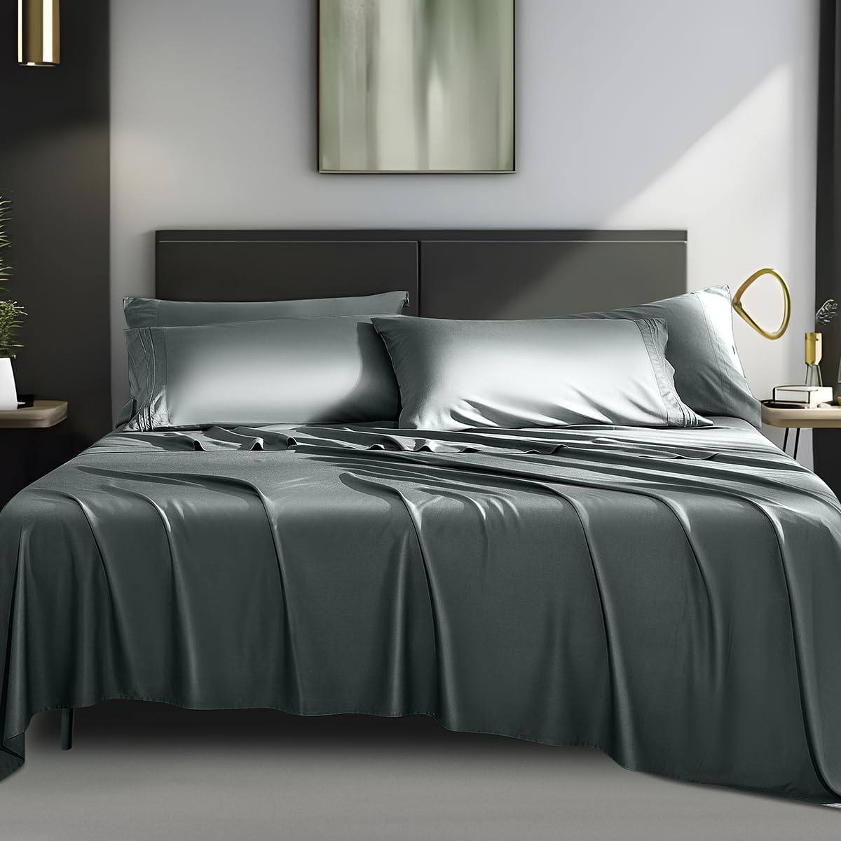 1800 Thread Count Bamboo 6 pcs Bed Sheets Set - AnyLinen