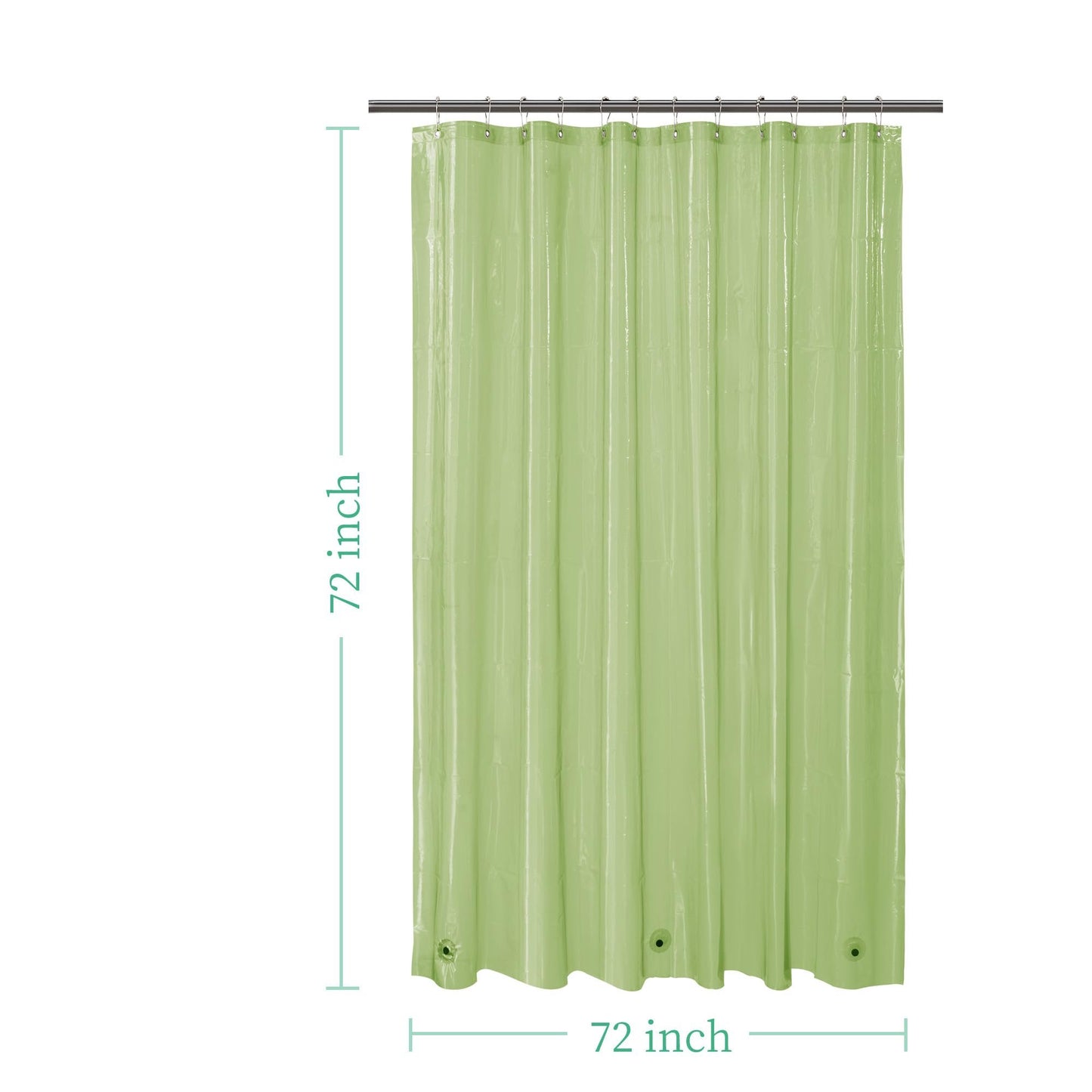 Shower Curtain with 3 Magnets 72x72 Premium Flexible Sturdy Waterproof - AnyLinen