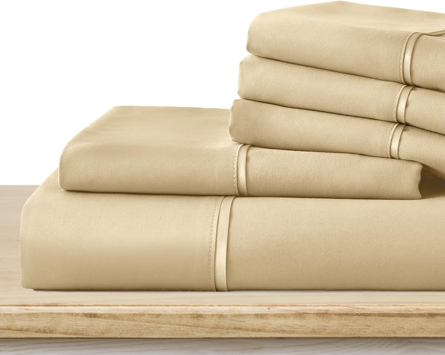 6 pcs Luxury Soft 1800 Thread Count Hypoallergenic Wrinkle Fade Stain Resistant Cooling Bedding Sheets - AnyLinen