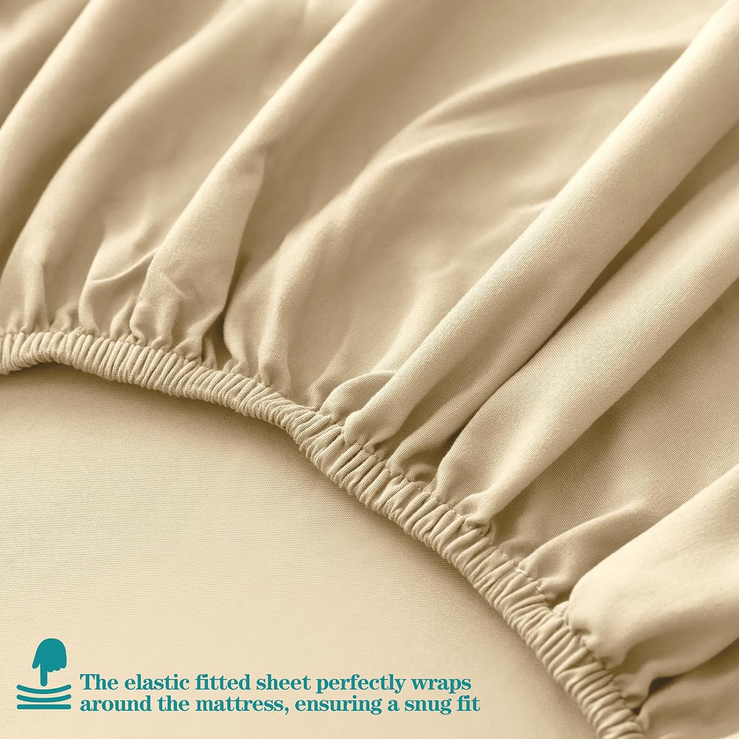 6 pcs Luxury Soft 1800 Thread Count Hypoallergenic Wrinkle Fade Stain Resistant Cooling Bedding Sheets - AnyLinen