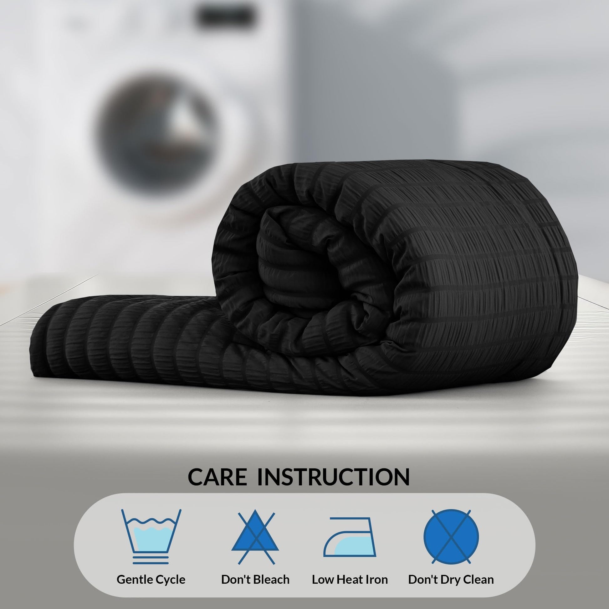 All Seasons Lightweight Bed in a Bag 10 pcs Comforter Bedding Set- AnyLinen