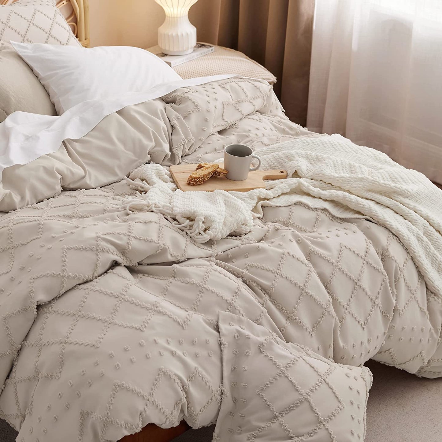 Boho Shabby Chic Duvet Cover Bedding Set