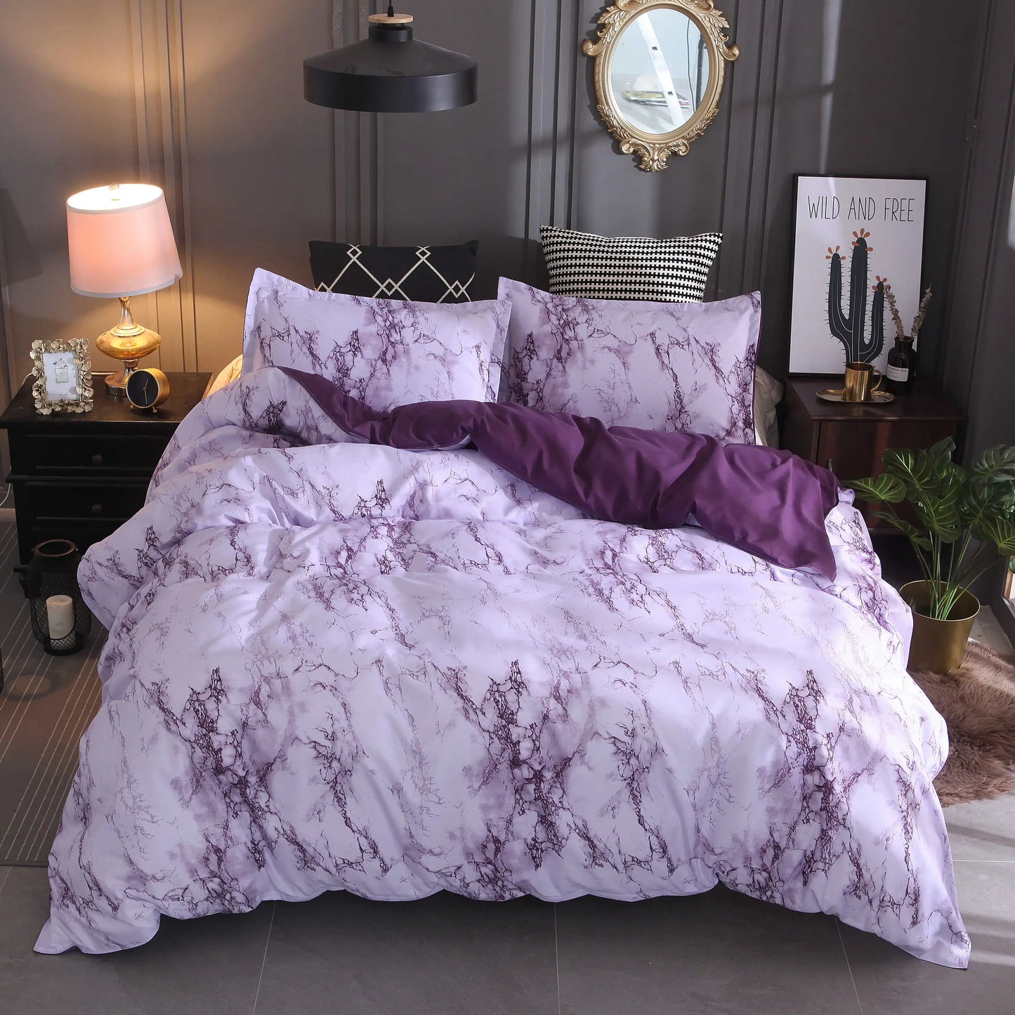 Marble Duvet Bedding Set - AnyLinen