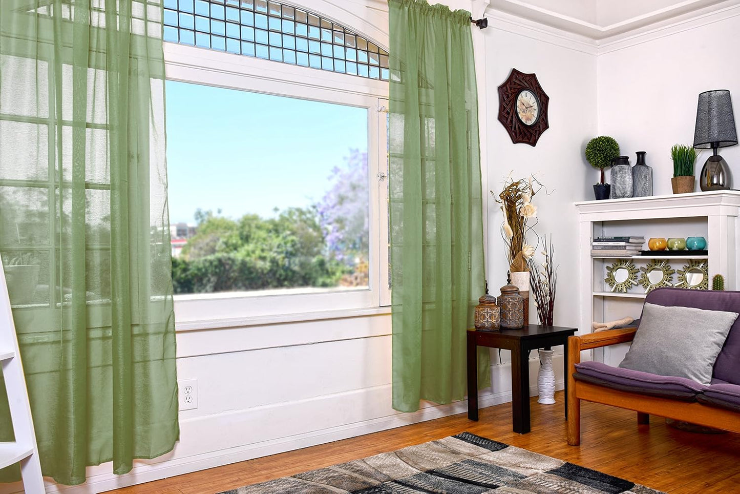 Sheer Curtains Set of 2 Panels - AnyLinen
