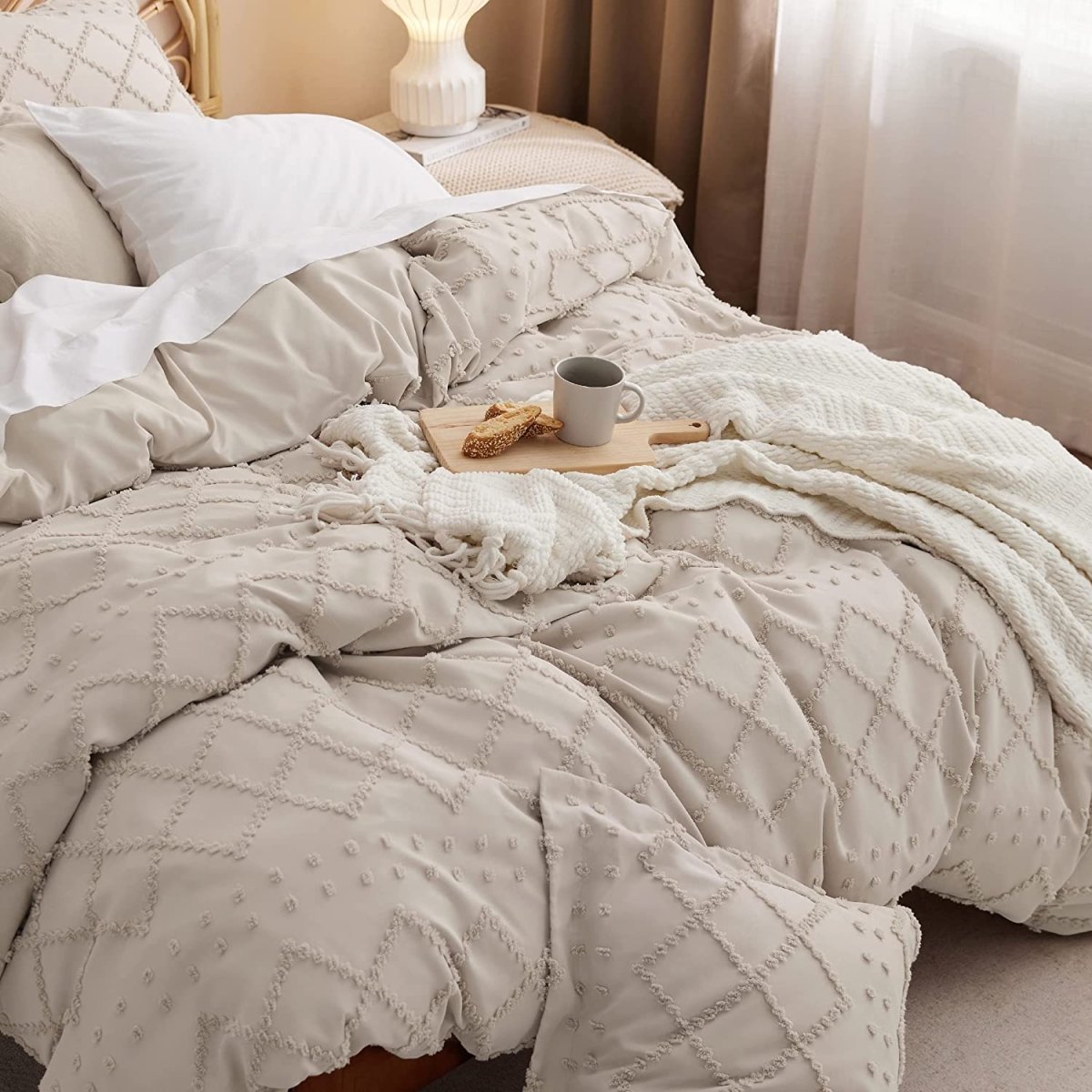 Boho Shabby Chic Duvet Cover Bedding Set - Any Linen